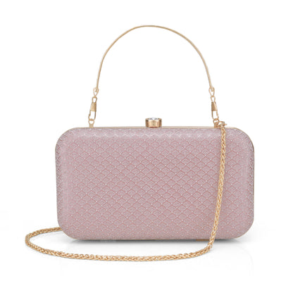 Women’s Luxury Box Clutch with Gold Chain – Party, Wedding & Evening Handbag