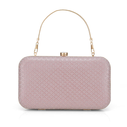 Women’s Luxury Box Clutch with Gold Chain – Party, Wedding & Evening Handbag