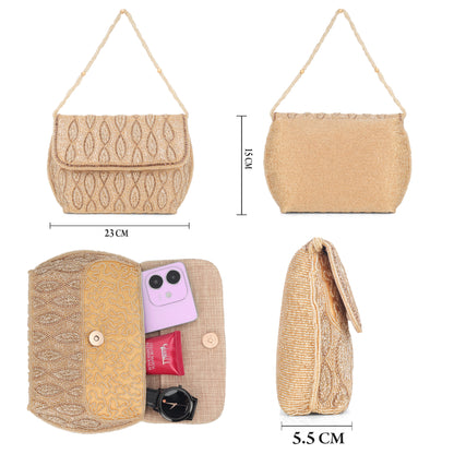 Elegant Beaded Party Clutch for Women – Wedding, Party & Festive Handbag