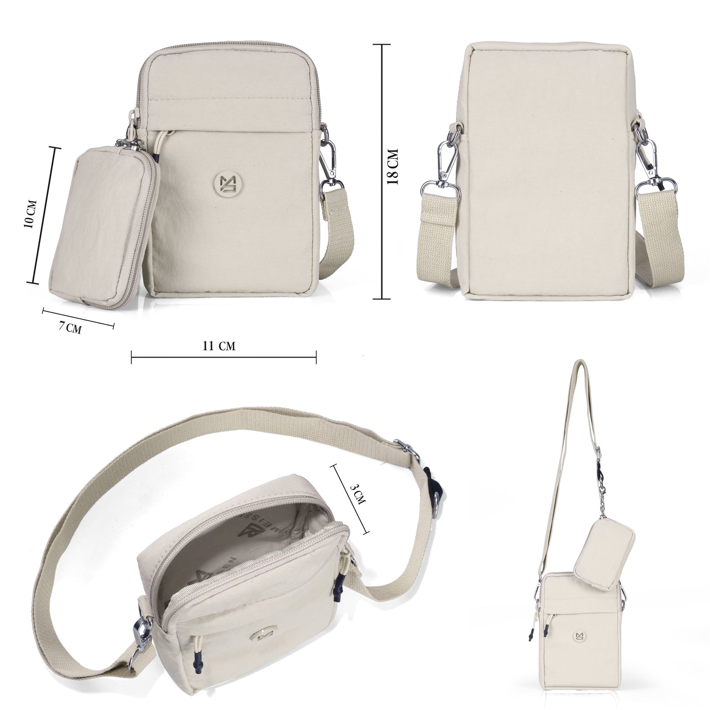 Women’s Mini Crossbody Phone Sling Bag with Pouch – Lightweight Travel Side Bag