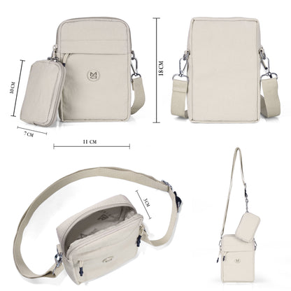 Women’s Mini Crossbody Phone Sling Bag with Pouch – Lightweight Travel Side Bag