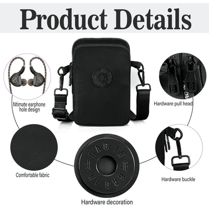 JI Accessories Black-Color Mini Crossbody Sling Bag for Women – Stylish, Lightweight & Travel Friendly