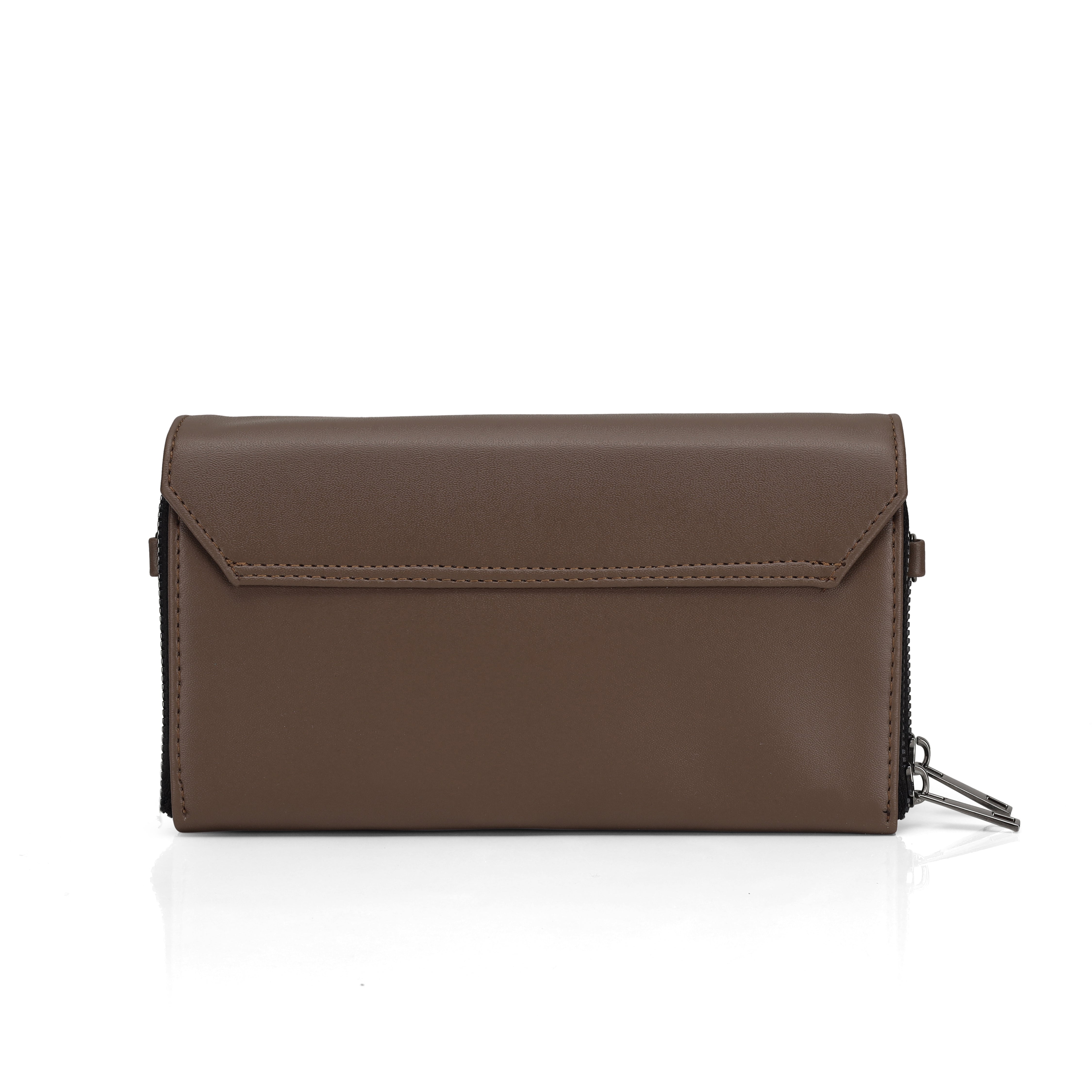 JI Accessories Women’s Multi-Compartment Wallet Clutch – Zippered Long Purse with Sling Strap (Multi-Color)