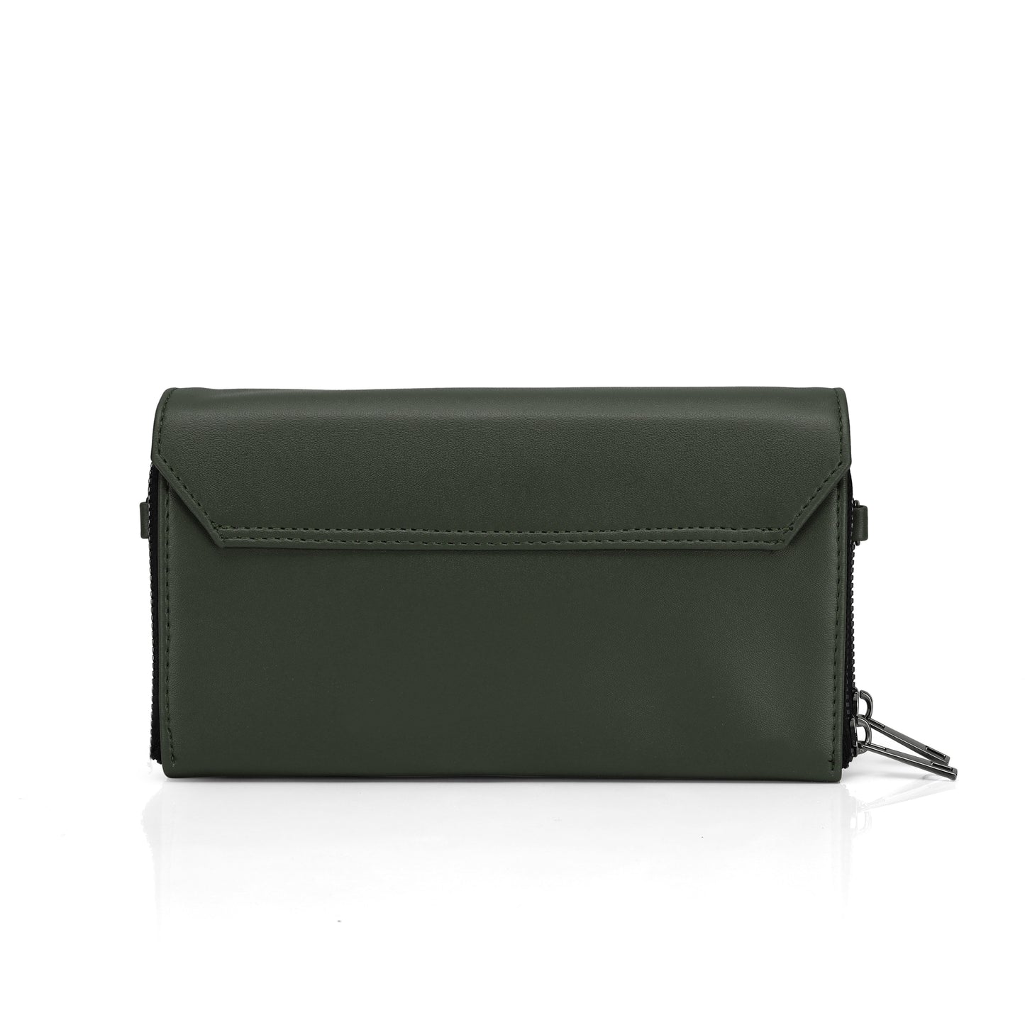 JI Accessories Women’s Multi-Compartment Wallet Clutch – Zippered Long Purse with Sling Strap (Multi-Color)