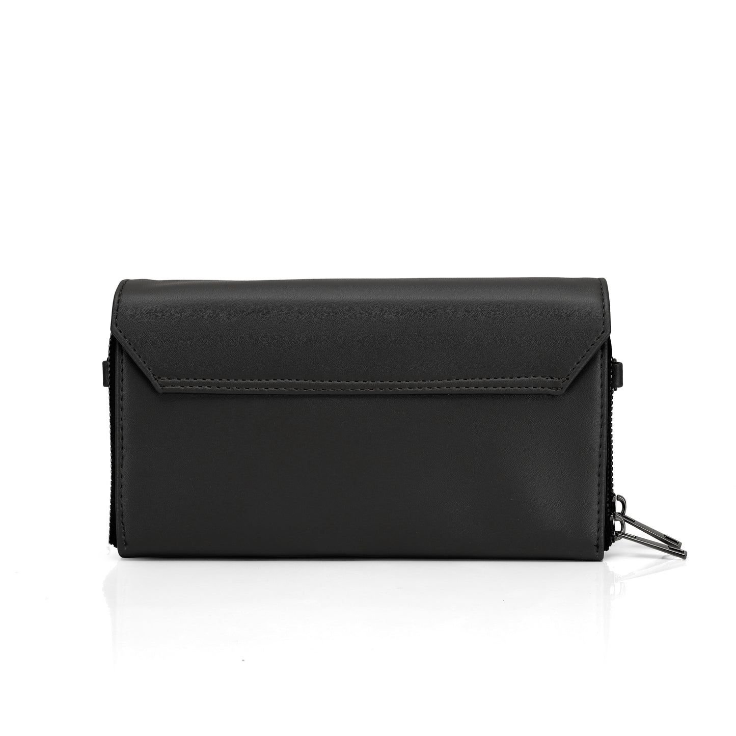 JI Accessories Women’s Multi-Compartment Wallet Clutch – Zippered Long Purse with Sling Strap (Multi-Color)