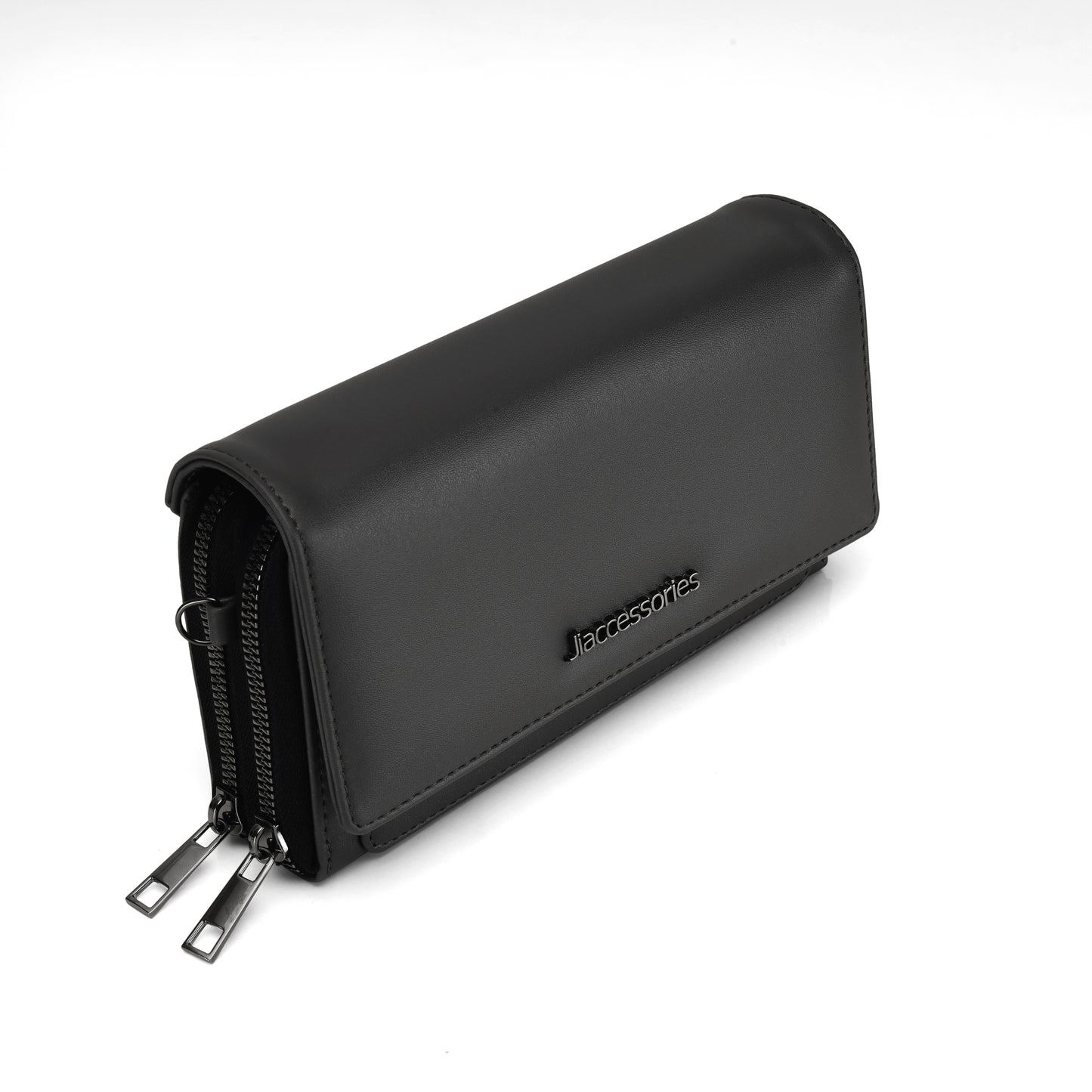 JI Accessories Women’s Multi-Compartment Wallet Clutch – Zippered Long Purse with Sling Strap (Multi-Color)