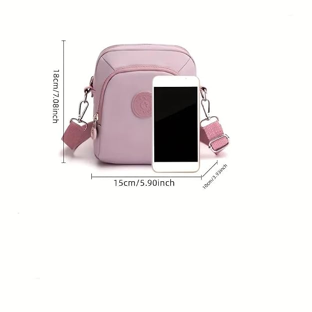 Bag In Compact Black Crossbody Bag for Men and Women, Waterproof Travel and Everyday Sling Bag with Adjustable Strap