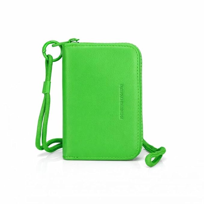 JI TravelMate Hanging Wallet Purse Women's Wallet Zipper Premium Wallet (Green)