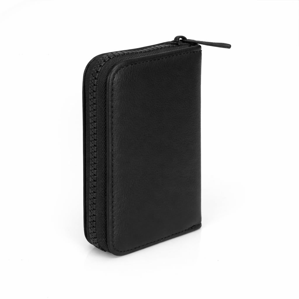 JI TravelMate Hanging Wallet Purse Women's Wallet Zipper Premium Wallet (Black)