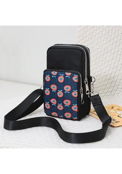 Bag in Bag In Floral Crossbody Bag with Multiple Zippered Compartments - Compact, Stylish and Convenient for Travel and Daily Use