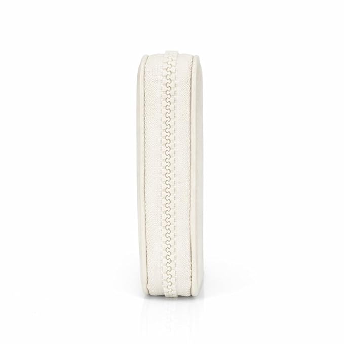 JI TravelMate Hanging Wallet Purse Women's Wallet Zipper Premium Wallet (White)