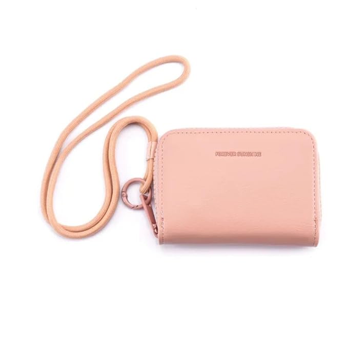 JI TravelMate Hanging Wallet Purse Women's Wallet Zipper Premium Wallet (Peach)