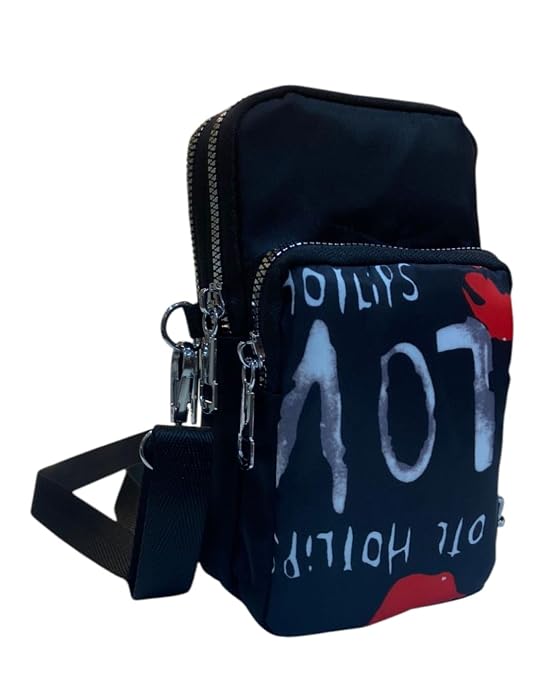 Bag in Bag In Floral Crossbody Bag with Multiple Zippered Compartments - Compact, Stylish and Convenient for Travel and Daily Use