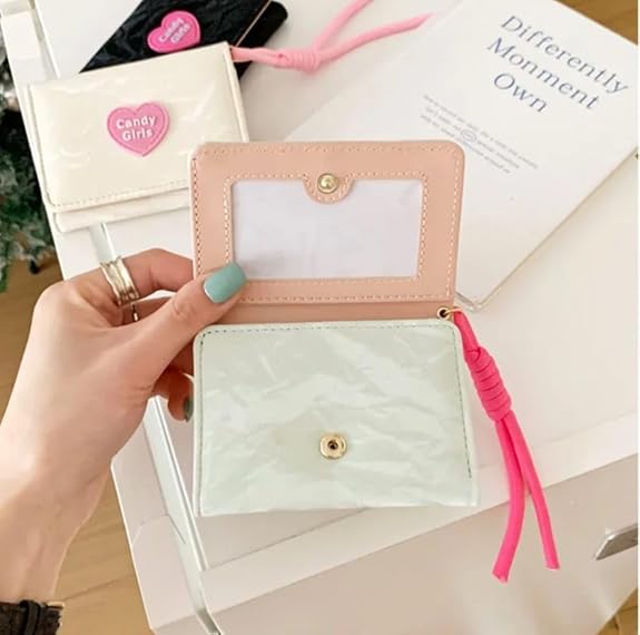 Bag in Trendy Candy Girls Wallet with Pink Heart Logo Stylish and Playful Mini Wallet for Teens
