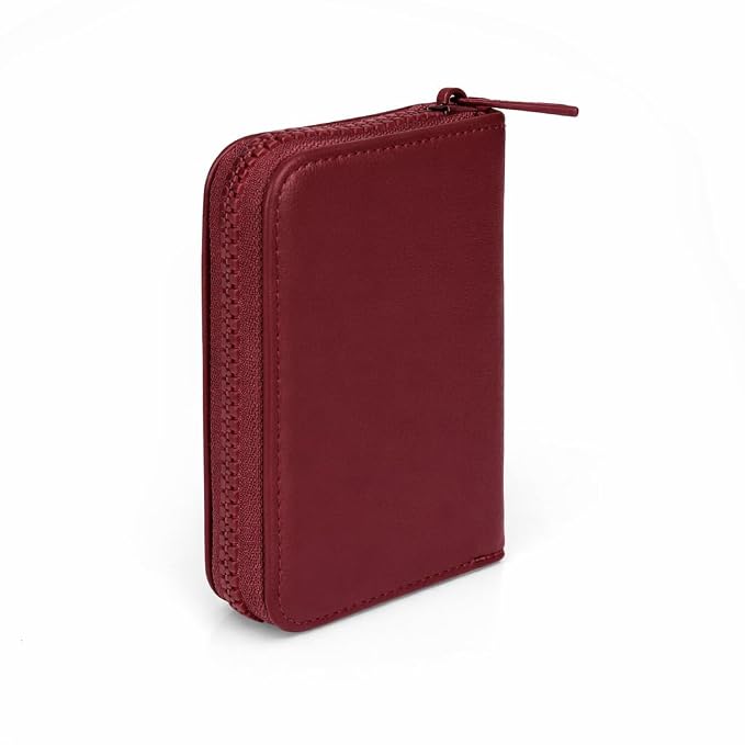 JI TravelMate Hanging Wallet Purse Women's Wallet Zipper Premium Wallet (Maroon)