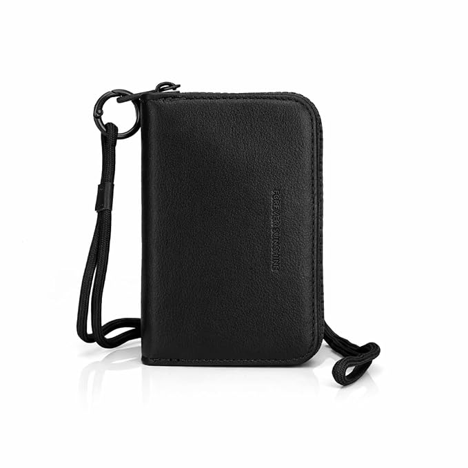JI TravelMate Hanging Wallet Purse Women's Wallet Zipper Premium Wallet (Black)