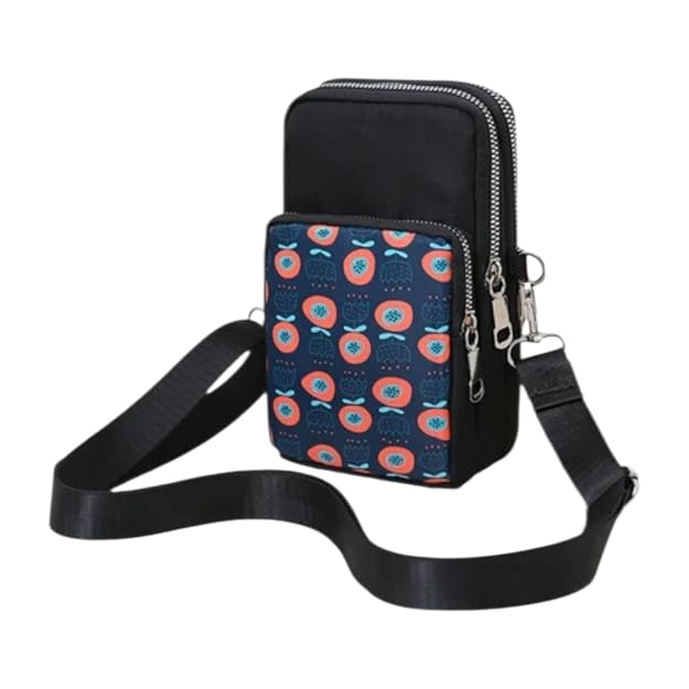 Bag in Women’s Floral Crossbody Phone Bag – Multi-Pocket Small Shoulder Purse with Adjustable Strap