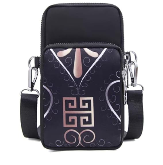 Bag in Bag In Floral Crossbody Bag with Multiple Zippered Compartments - Compact, Stylish and Convenient for Travel and Daily Use