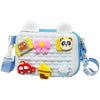 J I Cartoon Soft Silicone Bag Crossbody Shoulder Bag Purse Waterproof Anti Fall Stationery Storage Bag Handbag Sweet Birthday Gift For Children Students Girls, Multicolor