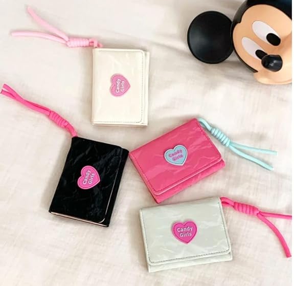 Bag in Trendy Candy Girls Wallet with Pink Heart Logo Stylish and Playful Mini Wallet for Teens