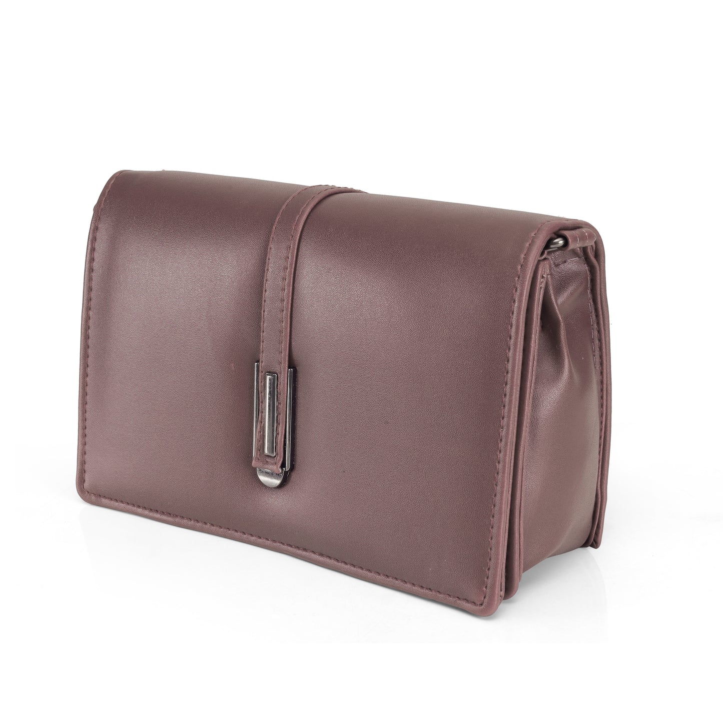 Premium Women’s Sling Clutch Bag | Stylish PU Leather Shoulder Purse with Magnetic Lock – Black, Wine & Taupe