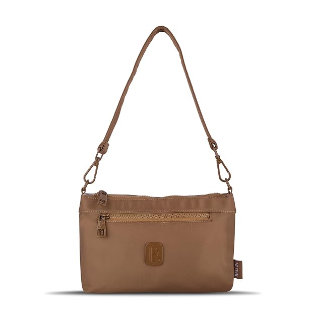 Bag In Nylon Shoulder Bag for Women, Compact Lightweight Zippered Crossbody Purse