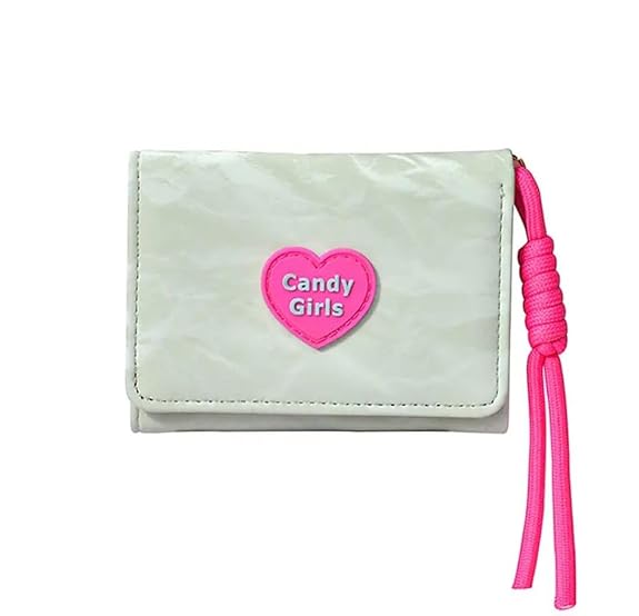 Bag in Trendy Candy Girls Wallet with Pink Heart Logo Stylish and Playful Mini Wallet for Teens