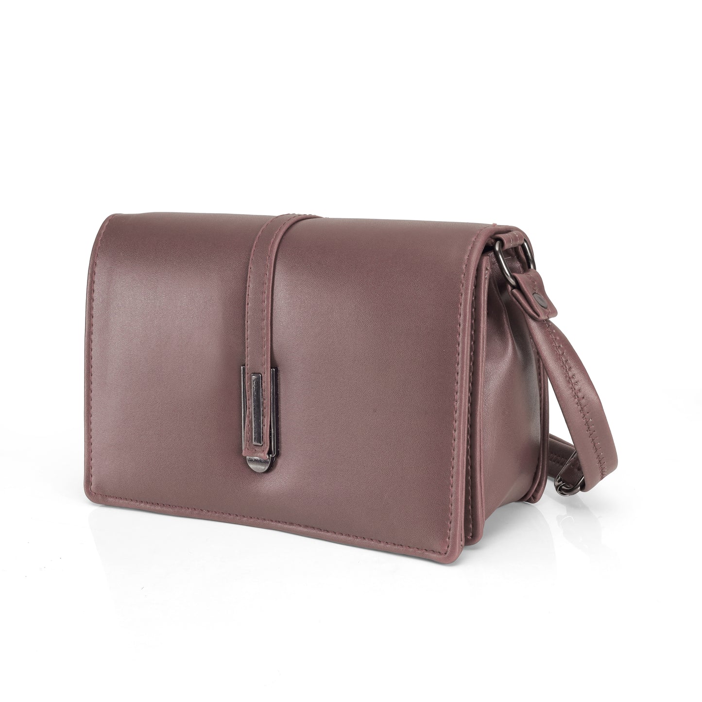 Premium Women’s Sling Clutch Bag | Stylish PU Leather Shoulder Purse with Magnetic Lock – Black, Wine & Taupe