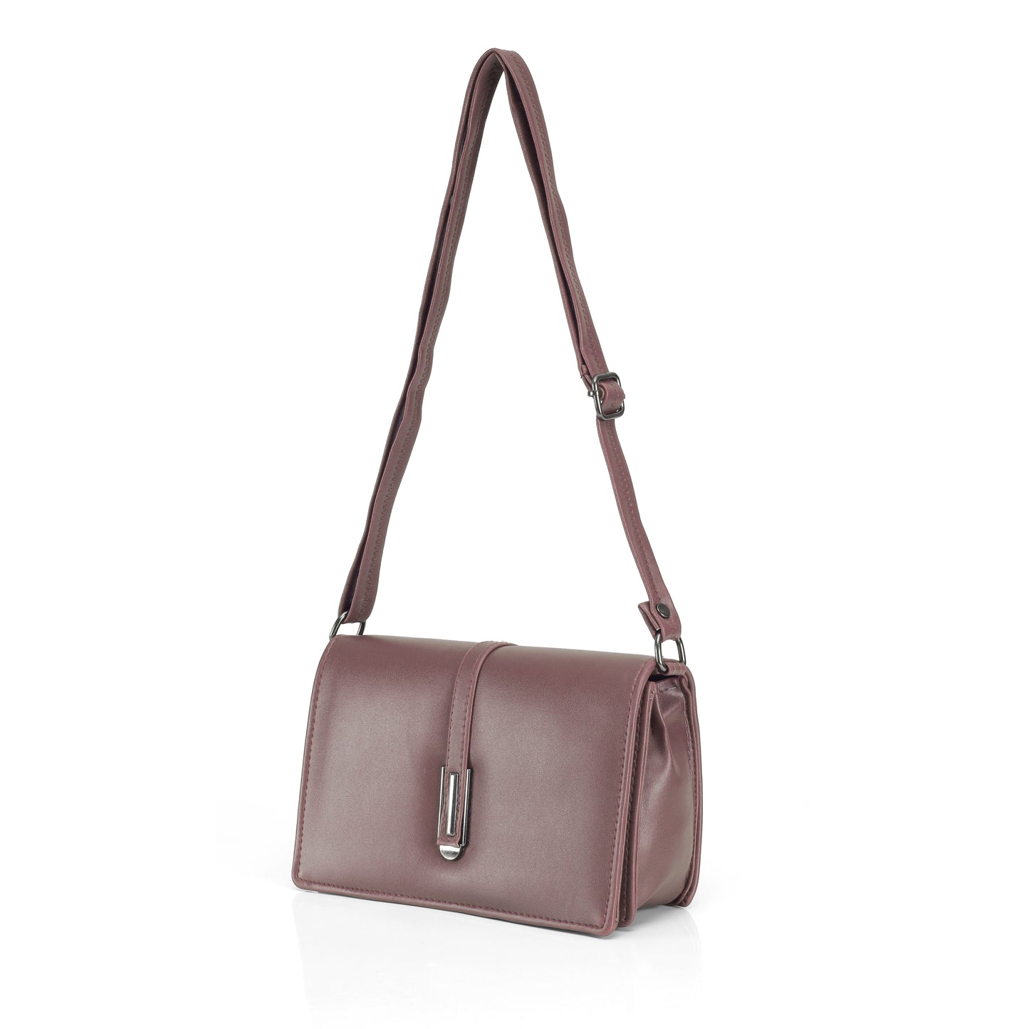 Premium Women’s Sling Clutch Bag | Stylish PU Leather Shoulder Purse with Magnetic Lock – Black, Wine & Taupe