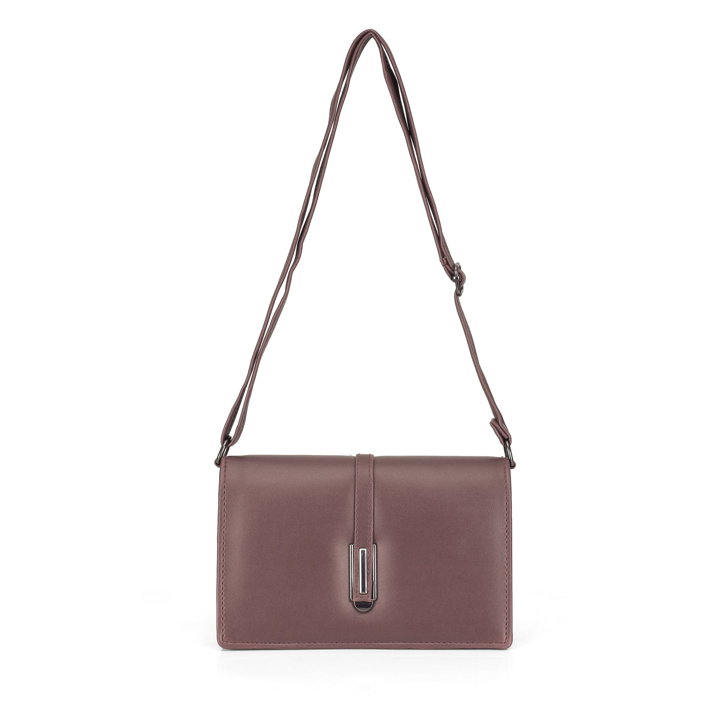 Premium Women’s Sling Clutch Bag | Stylish PU Leather Shoulder Purse with Magnetic Lock – Black, Wine & Taupe