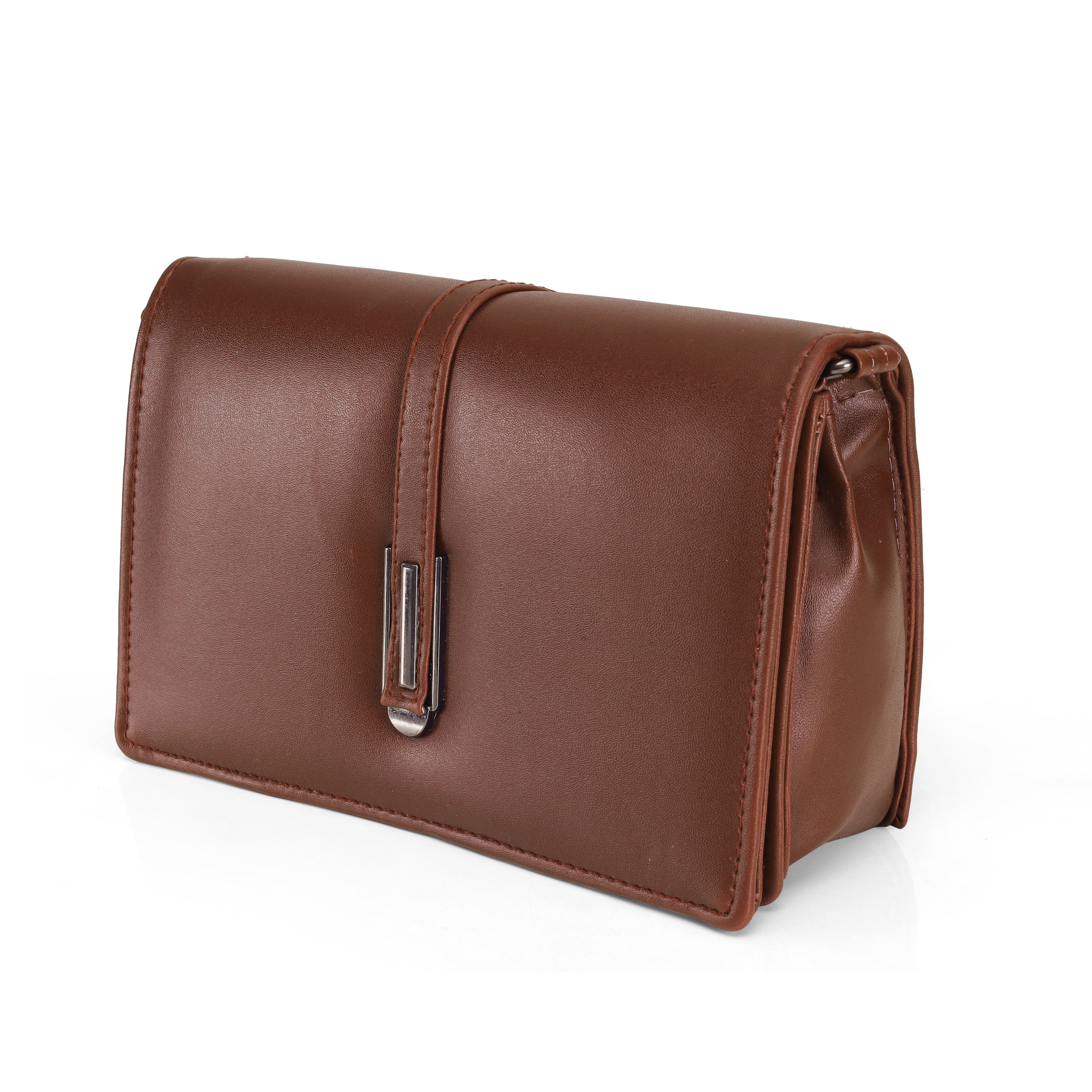 Premium Women’s Sling Clutch Bag | Stylish PU Leather Shoulder Purse with Magnetic Lock – Black, Wine & Taupe