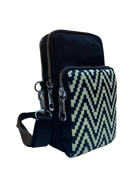 Bag in Bag In Floral Crossbody Bag with Multiple Zippered Compartments - Compact, Stylish and Convenient for Travel and Daily Use