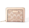 JI Simple & Elegant Women’s Pattern Designer Zipper Wallet – Premium Leather Small Purse with Multiple Card Slots, Coin Pocket & Stylish Compact Design for Everyday Use (Pink)