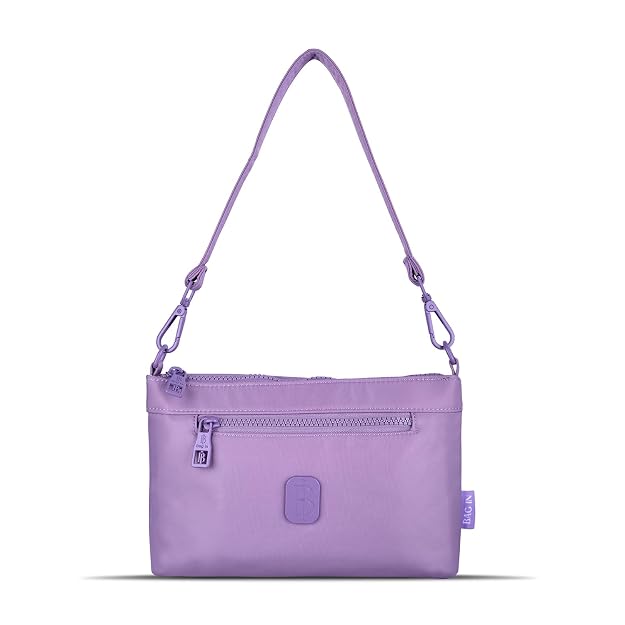 Bag In Nylon Shoulder Bag for Women, Compact Lightweight Zippered Crossbody Purse