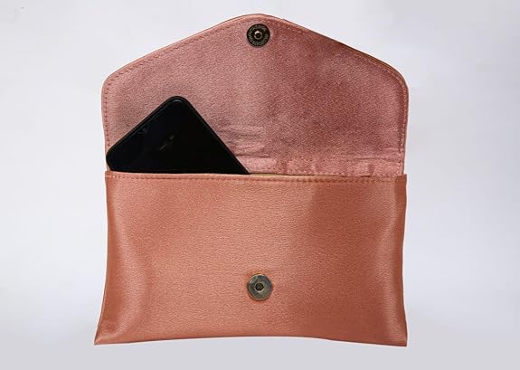 Bag in Elegant Satin Evening Clutch Bag Stylish Envelope Purse with Rhinestone Detail and Detachable Chain Perfect for Formal Events and Special Occasions