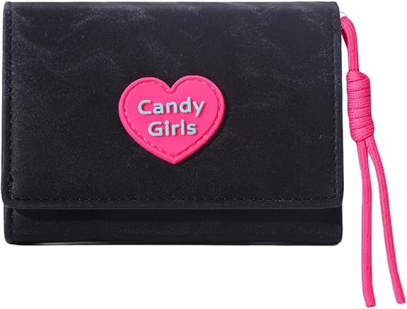Bag in Trendy Candy Girls Wallet with Pink Heart Logo Stylish and Playful Mini Wallet for Teens