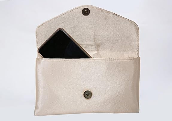 Bag in Elegant Satin Evening Clutch Bag Stylish Envelope Purse with Rhinestone Detail and Detachable Chain Perfect for Formal Events and Special Occasions