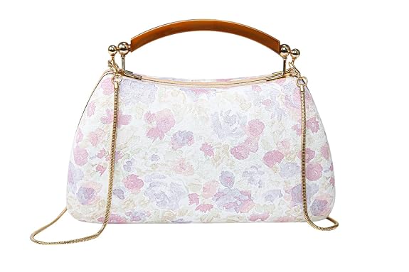 Bag in Floral Handbag with Gold Accents & Crossbody Strap Stylish and Compact Accessory for Every Occasion