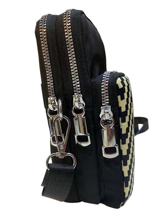 Bag in Bag In Floral Crossbody Bag with Multiple Zippered Compartments - Compact, Stylish and Convenient for Travel and Daily Use