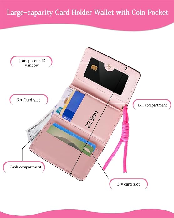 Bag in Trendy Candy Girls Wallet with Pink Heart Logo Stylish and Playful Mini Wallet for Teens
