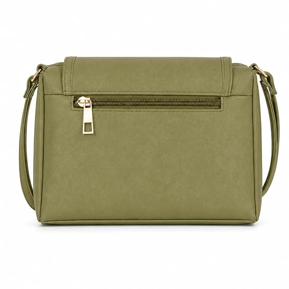 J I ACCESSORIES Women’s Stylish Crossbody Sling Bag – Elegant PU Leather Small Shoulder Purse with Adjustable Strap – Casual & Travel Handbag