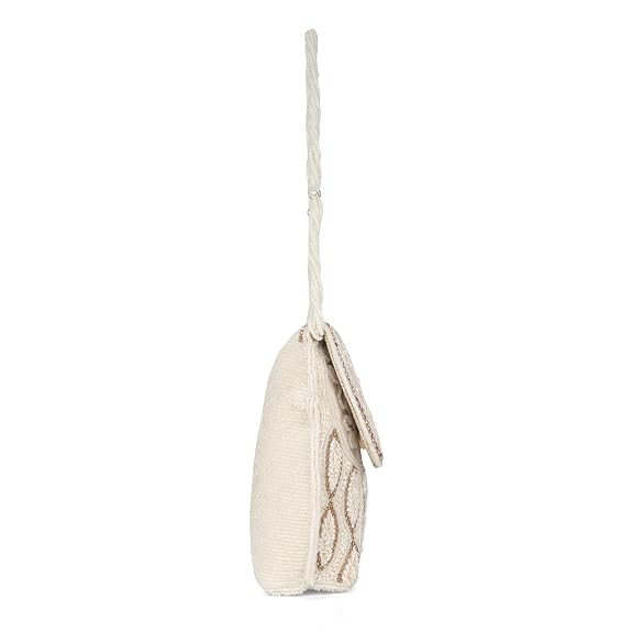 BAG IN Elegant Beaded Evening Clutch Purse with Detachable Chain Strap – Handcrafted Party Shoulder Bag for Women