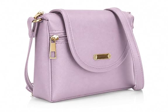 J I ACCESSORIES Women’s Stylish Crossbody Sling Bag – Elegant PU Leather Small Shoulder Purse with Adjustable Strap – Casual & Travel Handbag