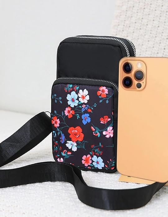 Bag in Women’s Floral Crossbody Phone Bag – Multi-Pocket Small Shoulder Purse with Adjustable Strap