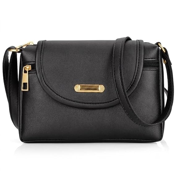 J I ACCESSORIES Women’s Stylish Crossbody Sling Bag – Elegant PU Leather Small Shoulder Purse with Adjustable Strap – Casual & Travel Handbag