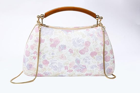Bag in Floral Handbag with Gold Accents & Crossbody Strap Stylish and Compact Accessory for Every Occasion