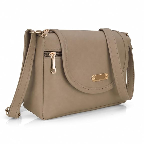 J I ACCESSORIES Women’s Stylish Crossbody Sling Bag – Elegant PU Leather Small Shoulder Purse with Adjustable Strap – Casual & Travel Handbag