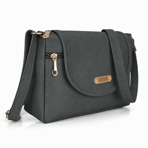J I ACCESSORIES Women’s Stylish Crossbody Sling Bag – Elegant PU Leather Small Shoulder Purse with Adjustable Strap – Casual & Travel Handbag