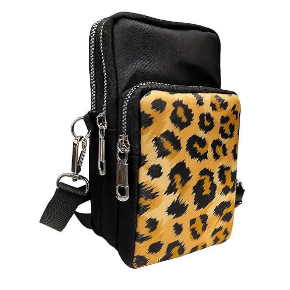 Bag in Bag In Floral Crossbody Bag with Multiple Zippered Compartments - Compact, Stylish and Convenient for Travel and Daily Use