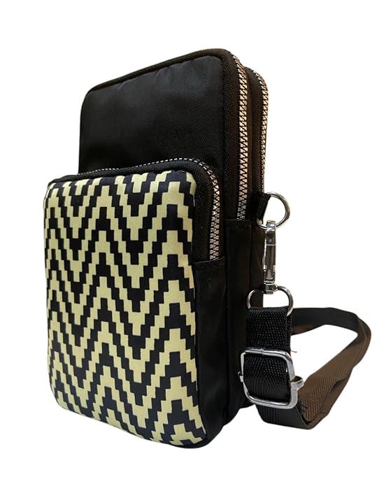 Bag in Bag In Floral Crossbody Bag with Multiple Zippered Compartments - Compact, Stylish and Convenient for Travel and Daily Use